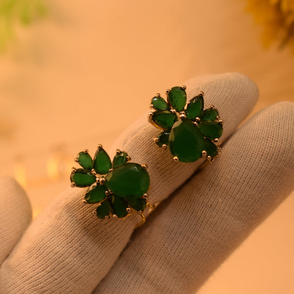 Dazzling Design Gold Plated Crystal Stones Earrings For Girls/women