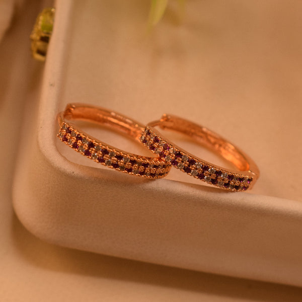 Glamorous Design Gold Plated Crystal Stones Earrings For Girls/women