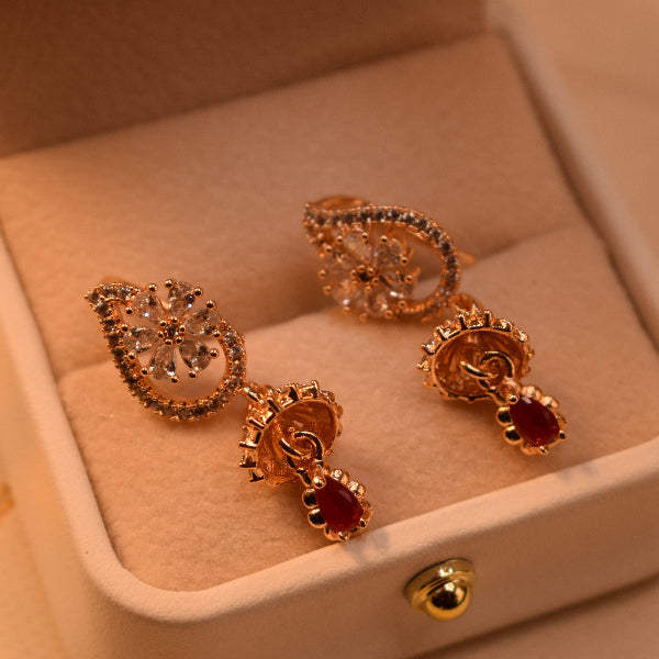 Charming Design Gold Plated Crystal Stones Earrings For Girls/women