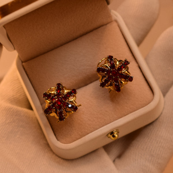 Beautiful Design Gold Plated Crystal Stones Earrings For Girls/women