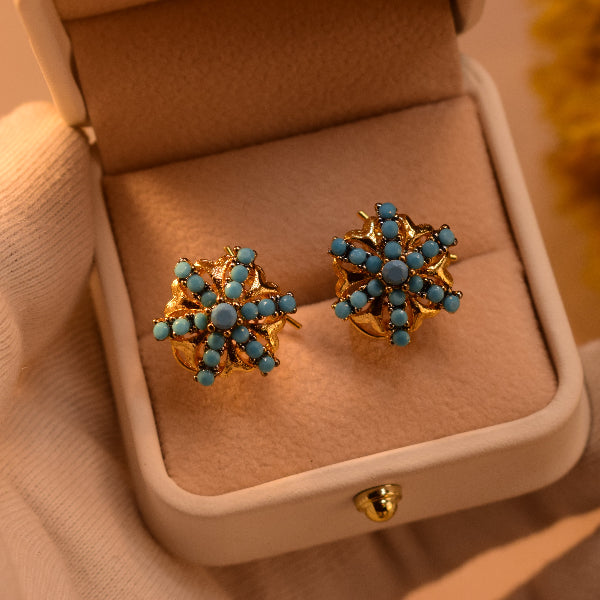 Beautiful Design Gold Plated Crystal Stones Earrings For Girls/women