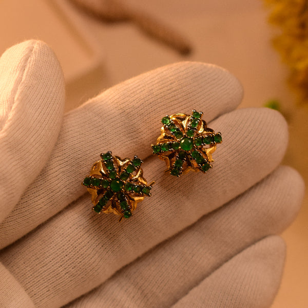 Beautiful Design Gold Plated Crystal Stones Earrings For Girls/women