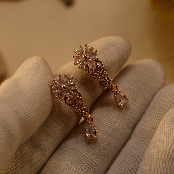 Beautiful Design Gold Plated Crystal Stones Earrings For Girls/women