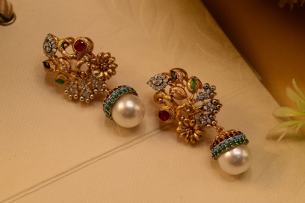 Luxury Design Gold Plated Crystal Stones Earrings For Girls/women