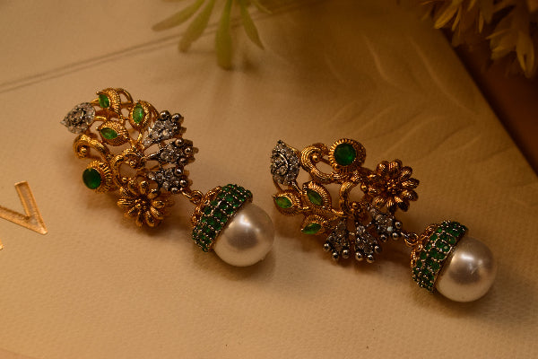 Luxury Design Gold Plated Crystal Stones Earrings For Girls/women