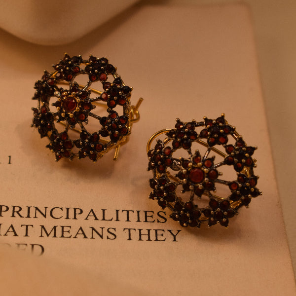 Charming Design Gold Plated Crystal Stones Earrings For Girls/women