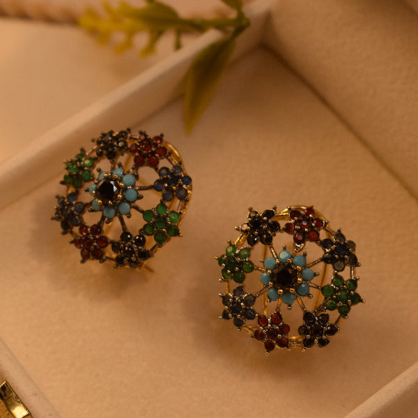 Charming Design Gold Plated Crystal Stones Earrings For Girls/women