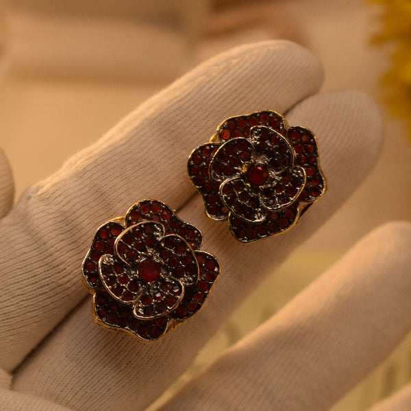 Dazzling Design Gold Plated Crystal Stones Earrings For Girls/women
