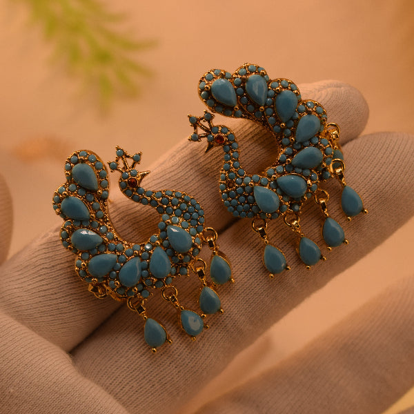 Luxury Design Gold Plated Crystal Stones Earrings For Girls/women