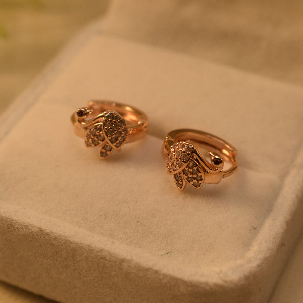 Fancy Unique Design Gold Plated Crystal Stones Earrings For Girls/women