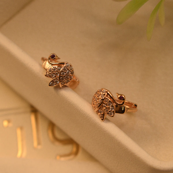 Fancy Unique Design Gold Plated Crystal Stones Earrings For Girls/women