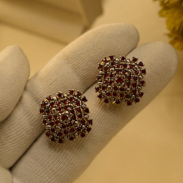 Fancy Unique Design Gold Plated Crystal Stones Earrings For Girls/women