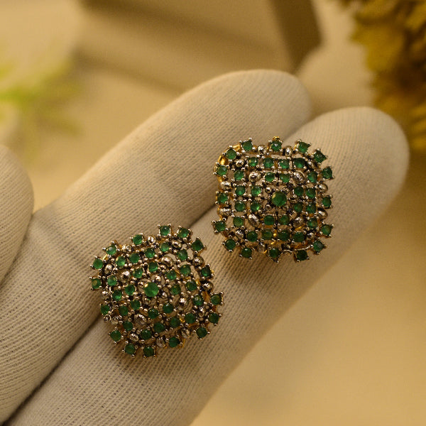 Fancy Unique Design Gold Plated Crystal Stones Earrings For Girls/women