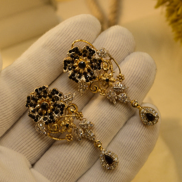 Stylish Unique Design Gold Plated Crystal Stones Earrings For Girls/women