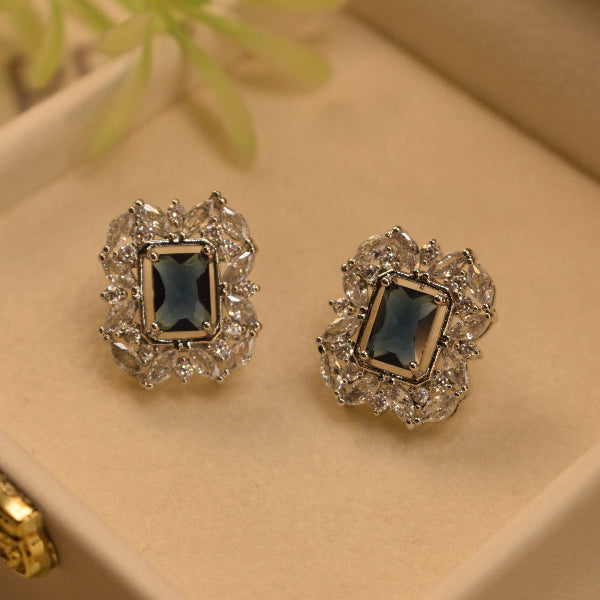 Glamorous Design Silver Plated Crystal Stones Earrings For Girls/women