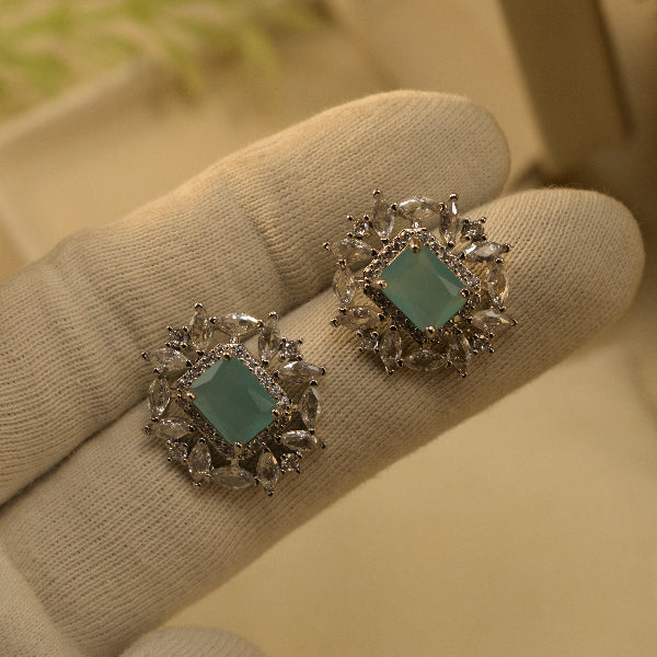 Charming Design Silver Plated Crystal Stones Earrings For Girls/women