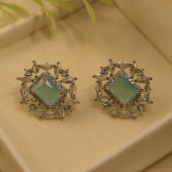 Charming Design Silver Plated Crystal Stones Earrings For Girls/women