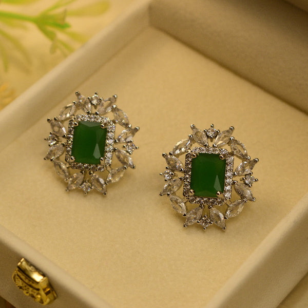 Charming Design Silver Plated Crystal Stones Earrings For Girls/women