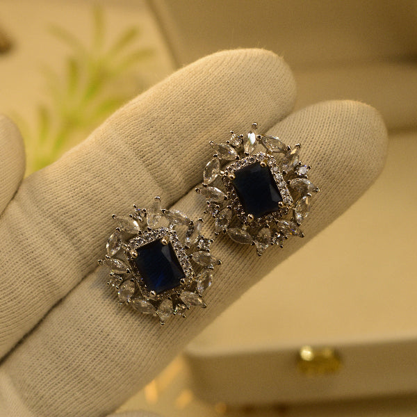 Charming Design Silver Plated Crystal Stones Earrings For Girls/women