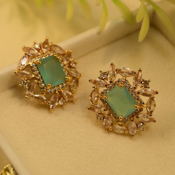 Luminous Design Gold Plated Crystal Stones Earrings For Girls/women
