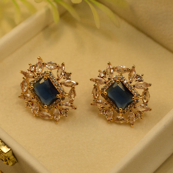 Luminous Design Gold Plated Crystal Stones Earrings For Girls/women