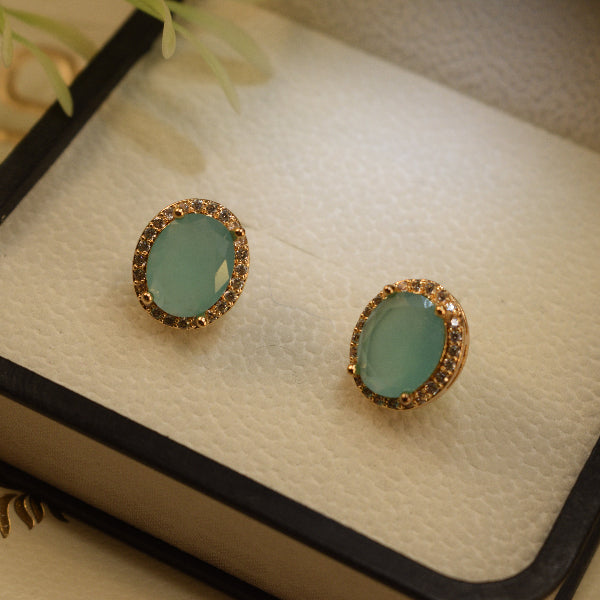 Luminous Unique Design Gold Plated Crystal Stones Earrings For Girls/women
