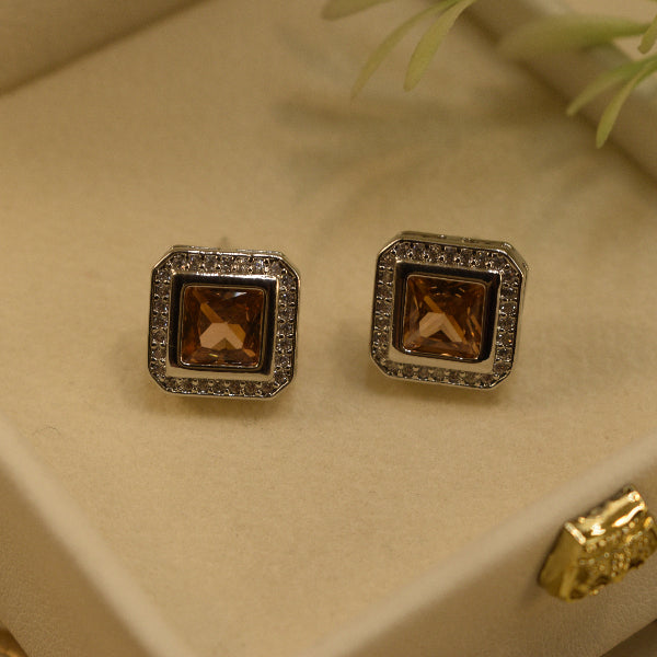 Beautiful Unique Design Silver Plated Crystal Stones Earrings For Girls/women