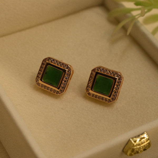 Elegant Unique Design Gold Plated Crystal Stones Earrings For Girls/women