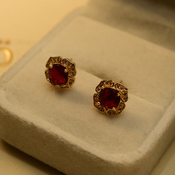 Glamorous Unique Design Gold Plated Crystal Stones Earrings For Girls/women