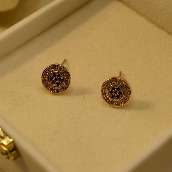 Charming Unique Design Gold Plated Crystal Stones Earrings For Girls/women