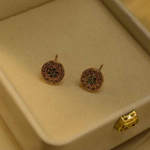 Charming Unique Design Gold Plated Crystal Stones Earrings For Girls/women