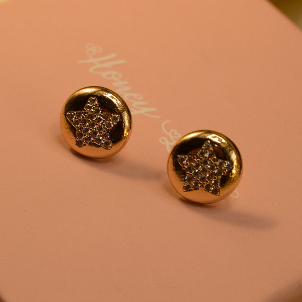 Fancy Unique Design Gold Plated Crystal Stones Earrings For Girls/women