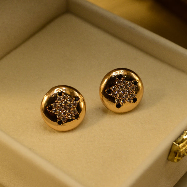 Fancy Unique Design Gold Plated Crystal Stones Earrings For Girls/women