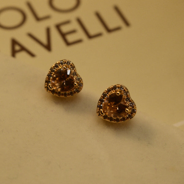 Beautiful Unique Design Gold Plated Crystal Stones Earrings For Girls/women