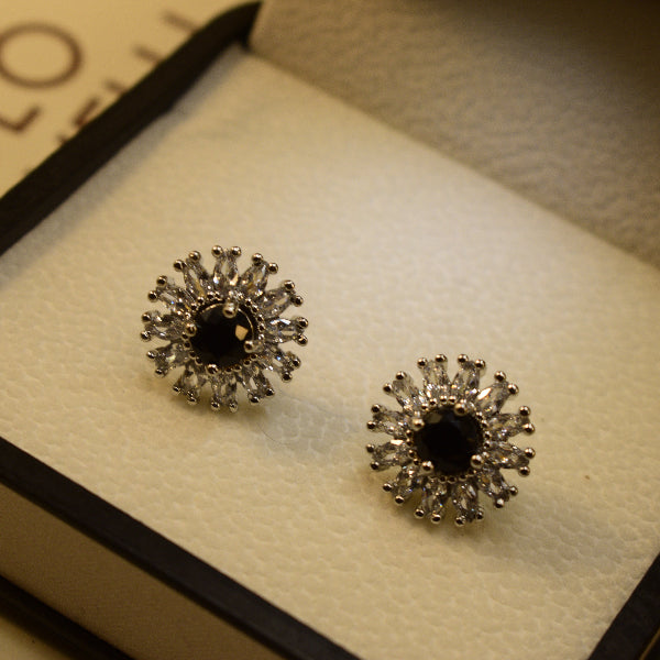 Elegant Unique Design Silver Plated Crystal Stones Earrings For Girls/women