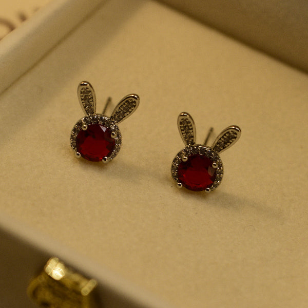 Gorgeous Unique Design Silver Plated Crystal Stones Earrings For Girls/women