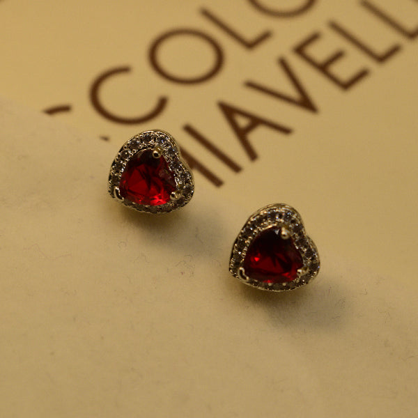 Dazzling Unique Design Silver Plated Crystal Stones Earrings For Girls/women
