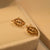 Elegant Leaf Design Golden Crystal Earrings For Girls/Women