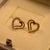 Fancy Unique Heart Design Golden Crystal Earrings For Girls/Women