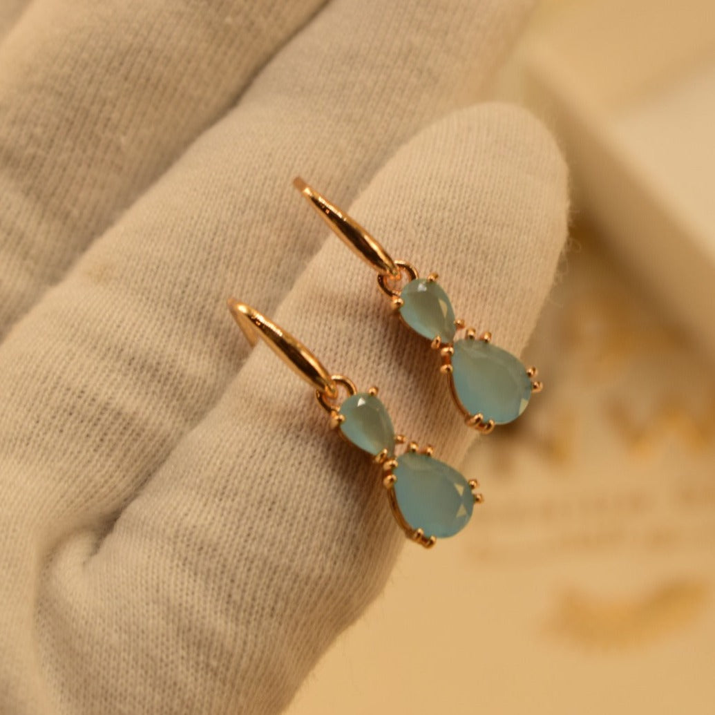 Elegant Design Black/Sky blue/Maroon Stone Earrings For Girls/women.