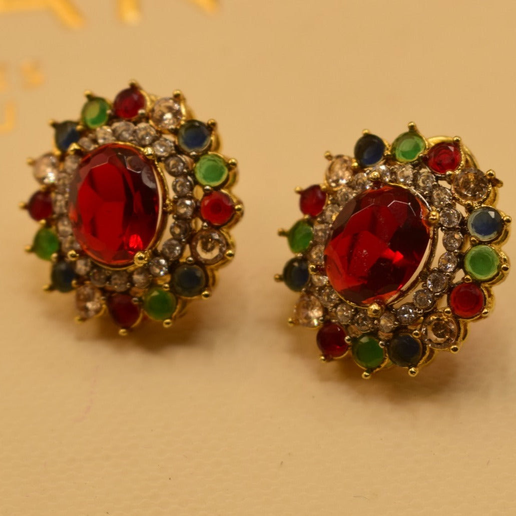 Elegant Design Jarao Multicolor Stone Earrings For Girls/women.