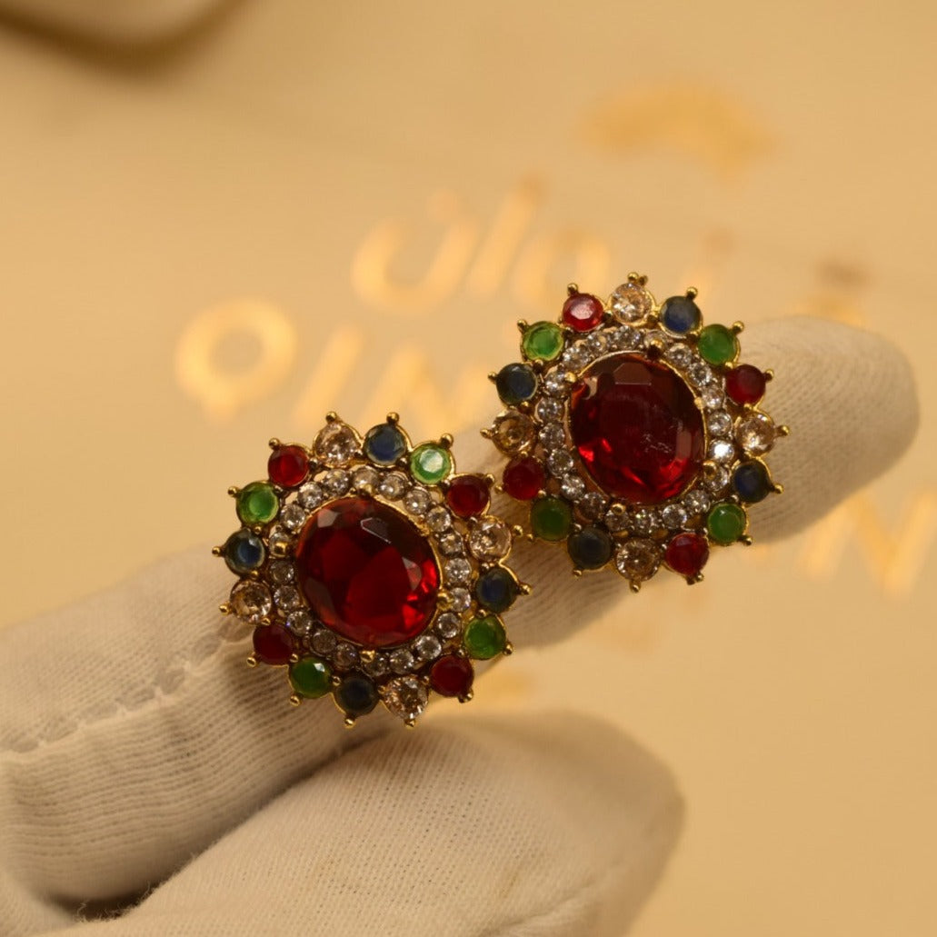 Elegant Design Jarao Multicolor Stone Earrings For Girls/women.