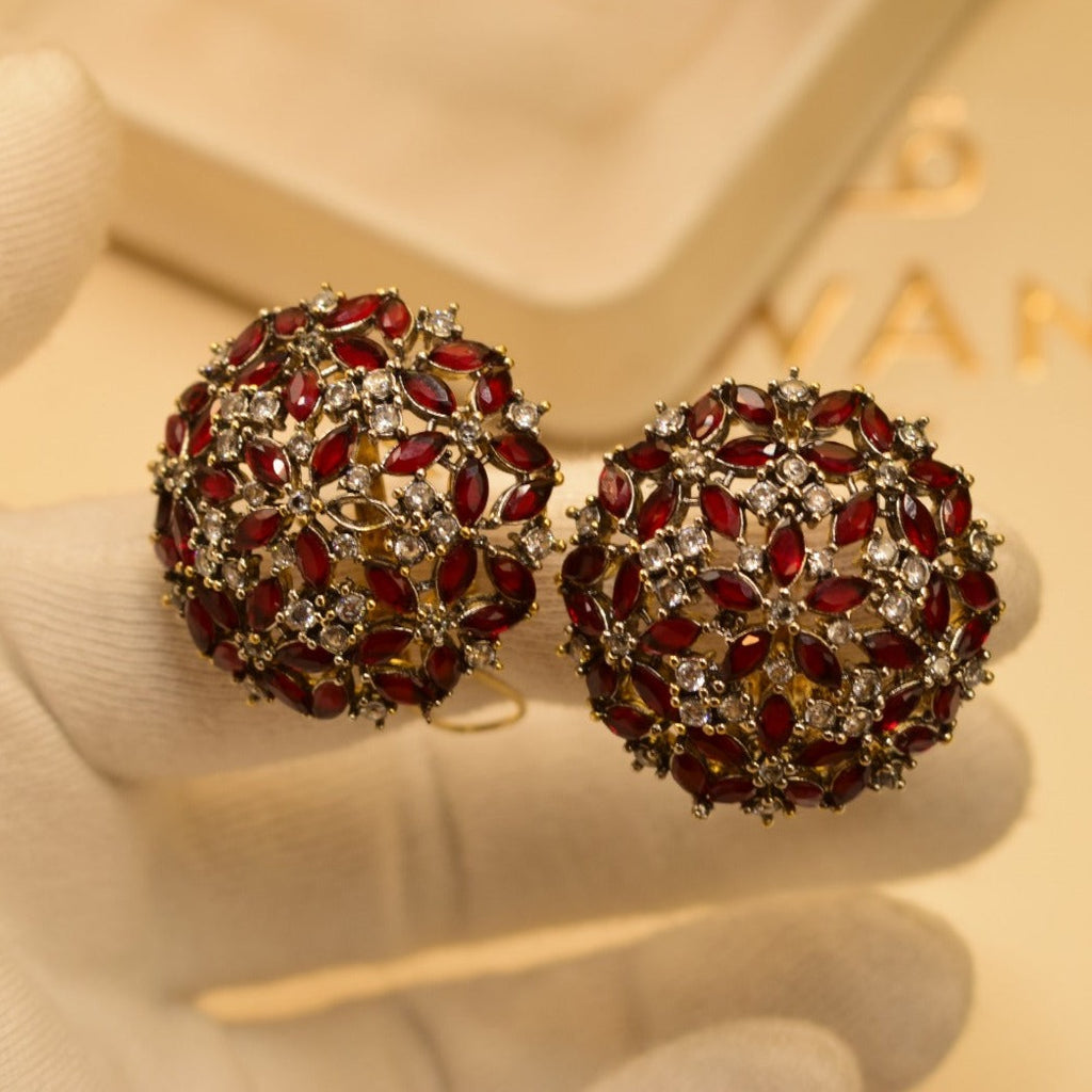 Elegant Design Jarao Real Stone Earrings For Girls/women. | Meerzah
