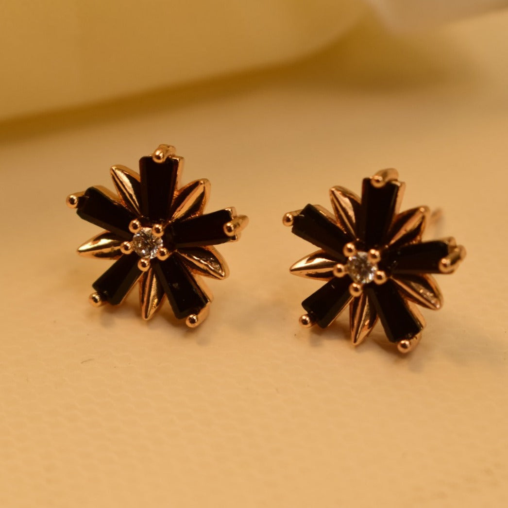 Elegant Design Real Stone Gold Plated Tiny Earrings For Girls/women.