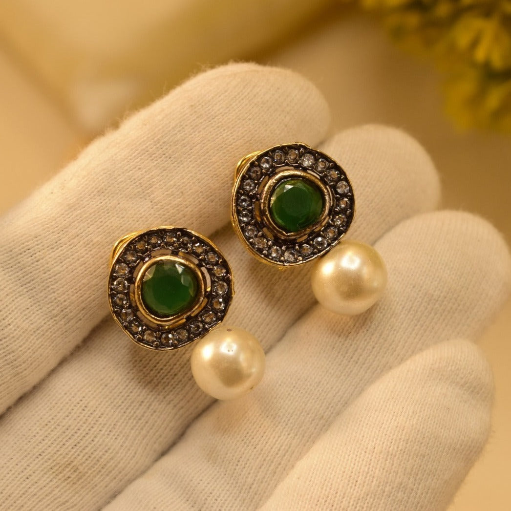 Elegant Design Real Jarai Zircon Pearl Earrings For Girls/women.