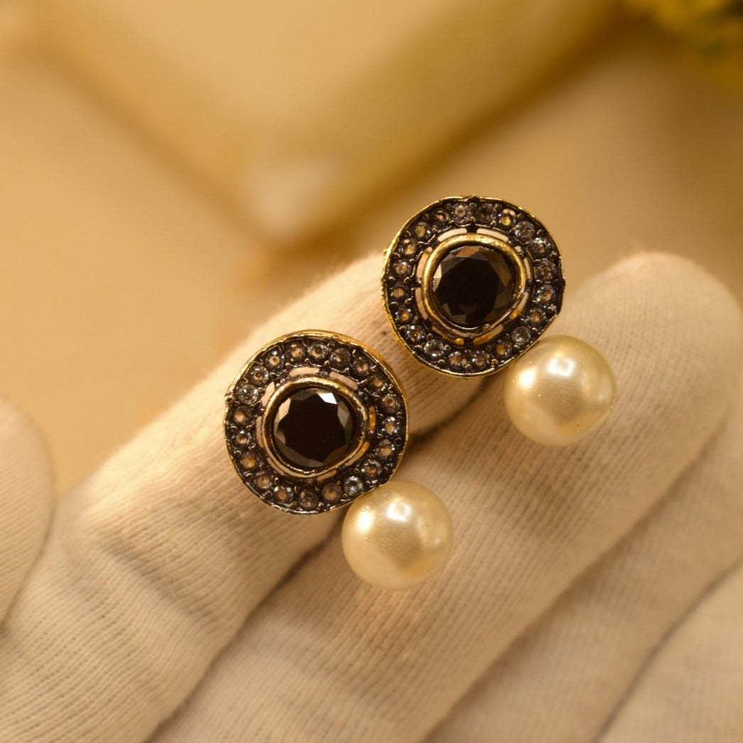 Elegant Design Real Jarai Zircon Pearl Earrings For Girls/women.