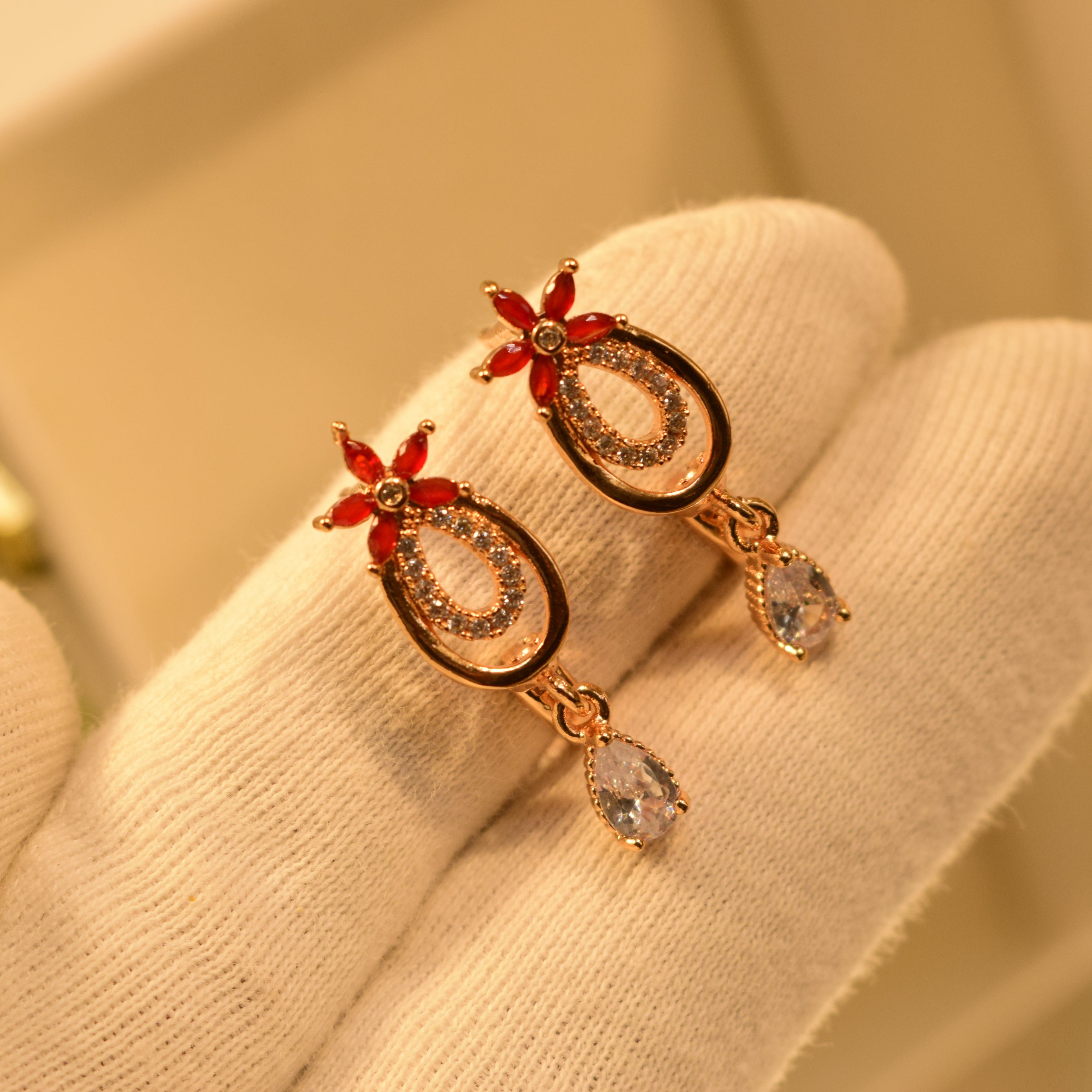 Beautiful Design Gold Plated Earrings For Girls/women