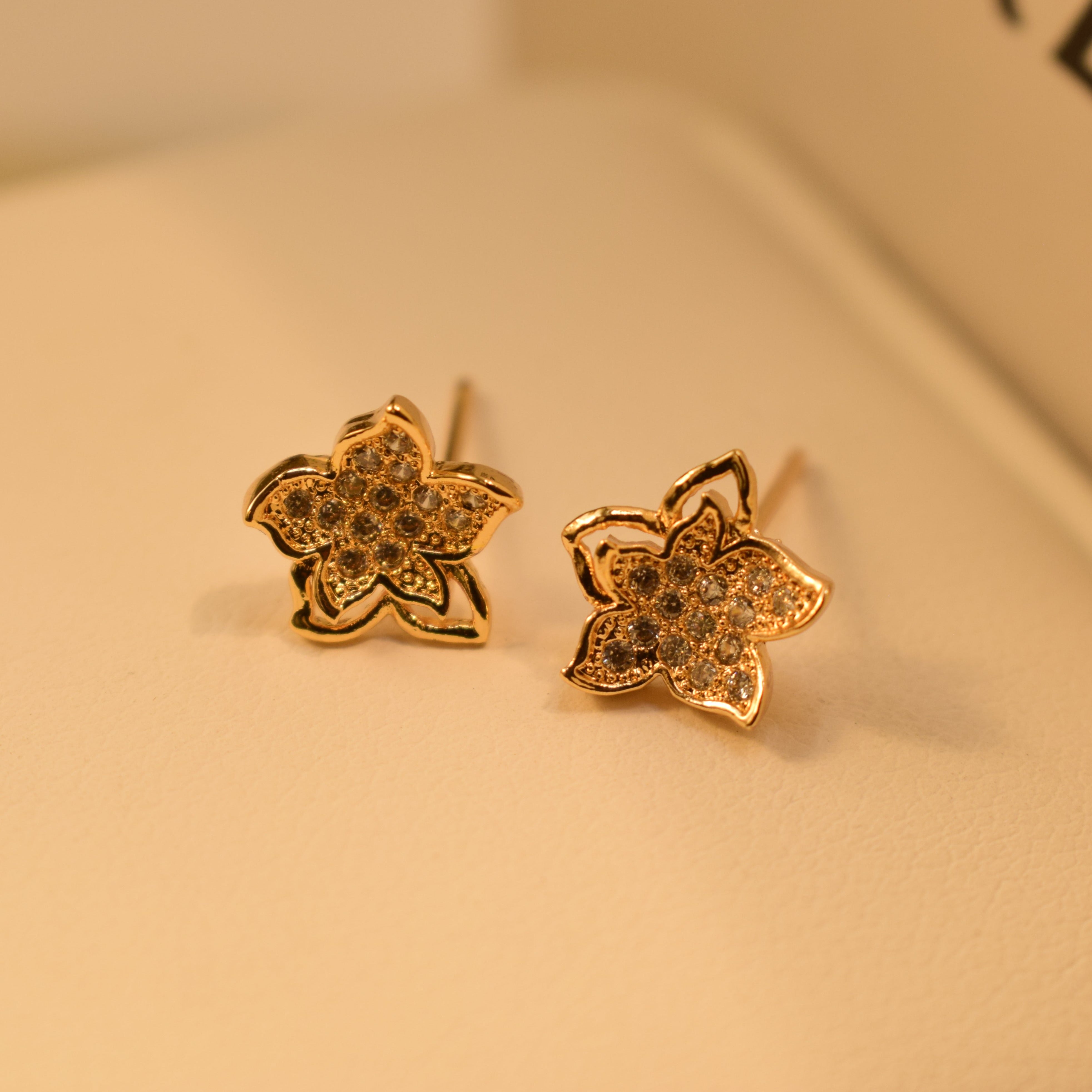 Stylish Flower Design Golden Earrings for Girls/Women