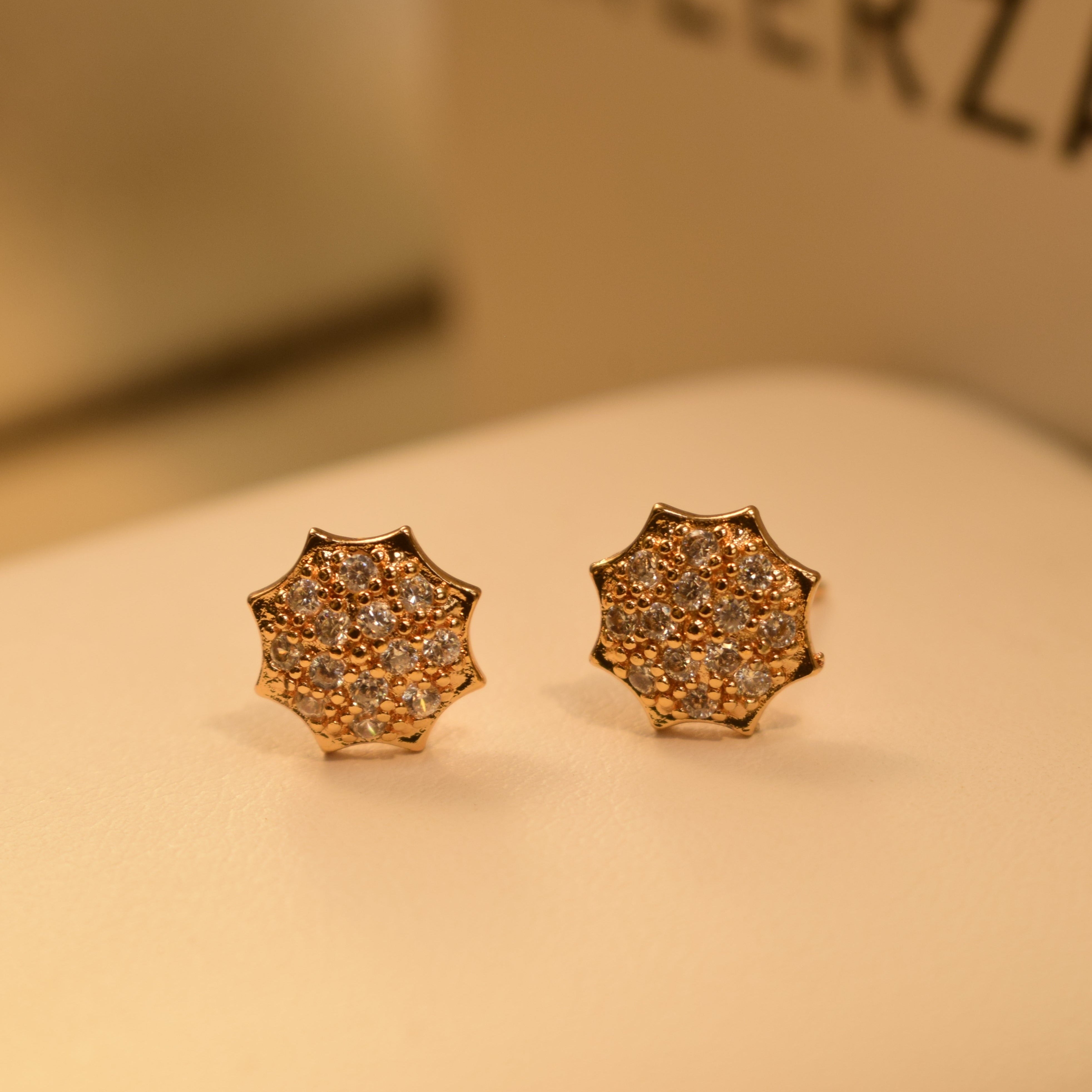 Stylish Star Design Golden Earrings for Girls/Women