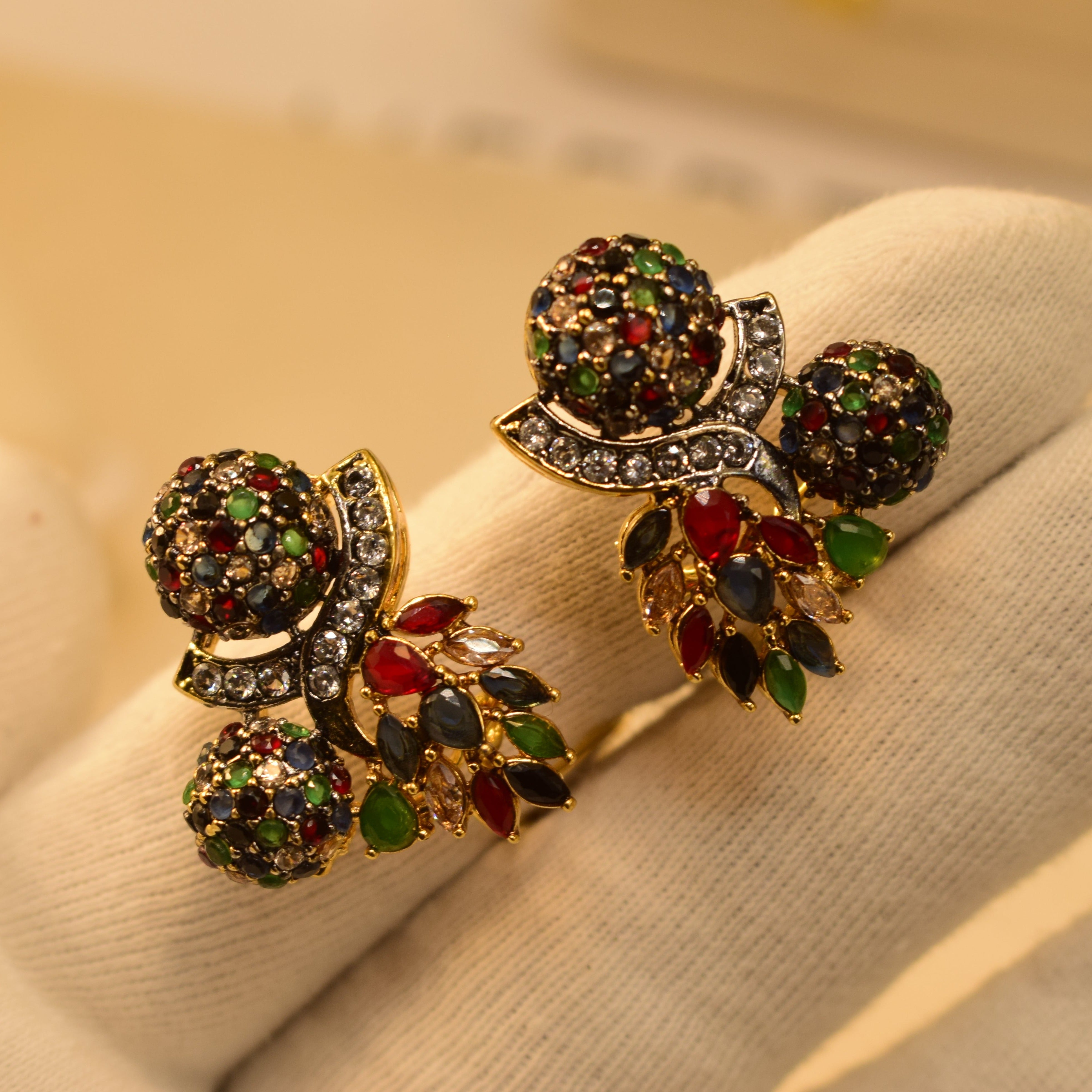 Stylish Real Stones Earrings For Girls/women